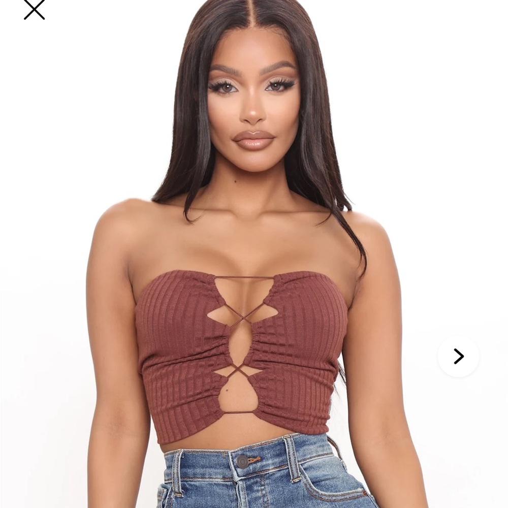 Fashion Nova Brown Crop Top